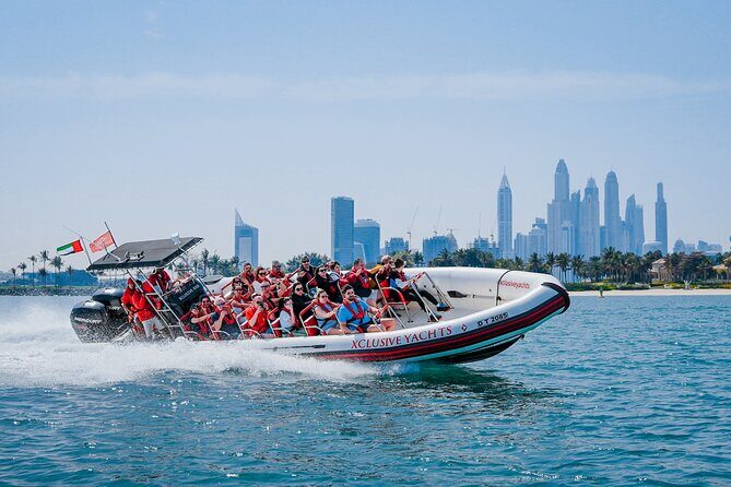 90 Minutes Speedboat Tour: Marina, Atlantis, Palm & Burj Al Arab - Ain Dubai (Bluewaters) and the JBR skyline from the water