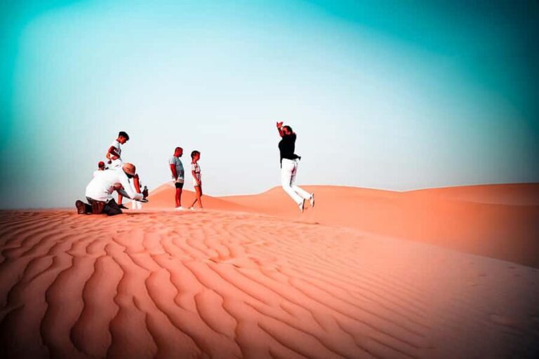 Abu Dhabi: Desert Safari with BBQ, Belly & Tannura Dance - Dune Bashing in a 4x4: Thrill, Motion, and Safety Reality