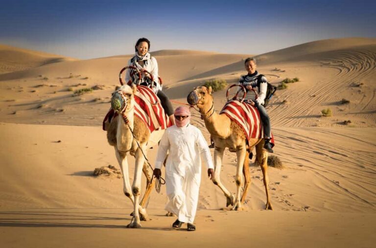 Abu Dhabi: Desert Safari with BBQ, Camel Ride & Sandboarding - How pickup and the 4WD ride set your expectations