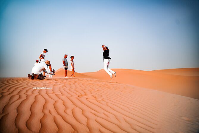 Abu Dhabi Evening Desert Safari BBQ, Camel Ride, Entertainments - Sandboarding and Henna: Hands-On Desert Fun