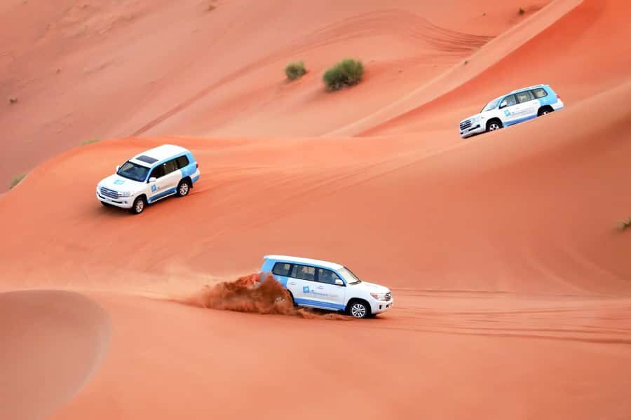 Abu Dhabi: Morning Desert Tour, Camel Ride & Sandboarding - Dune bashing in a 4x4: adrenaline, but with clear boundaries