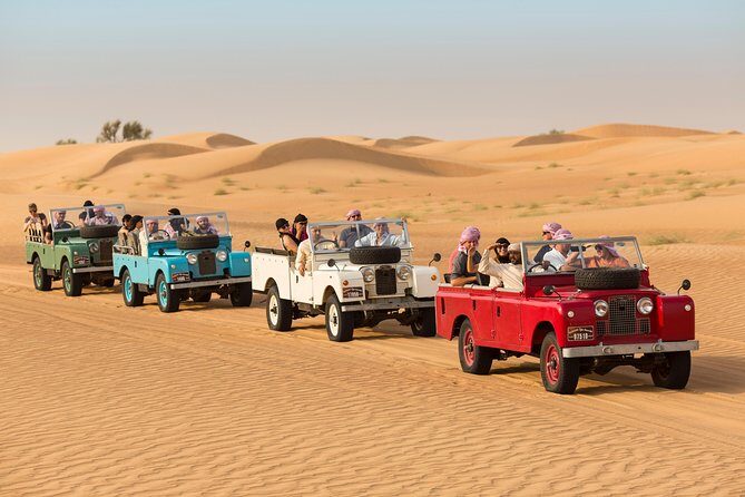 Authentic Safari in Vintage Land Rover with Traditional Dinner - Unlimited premium shishas and Emirati performances: the camp after-dark rhythm
