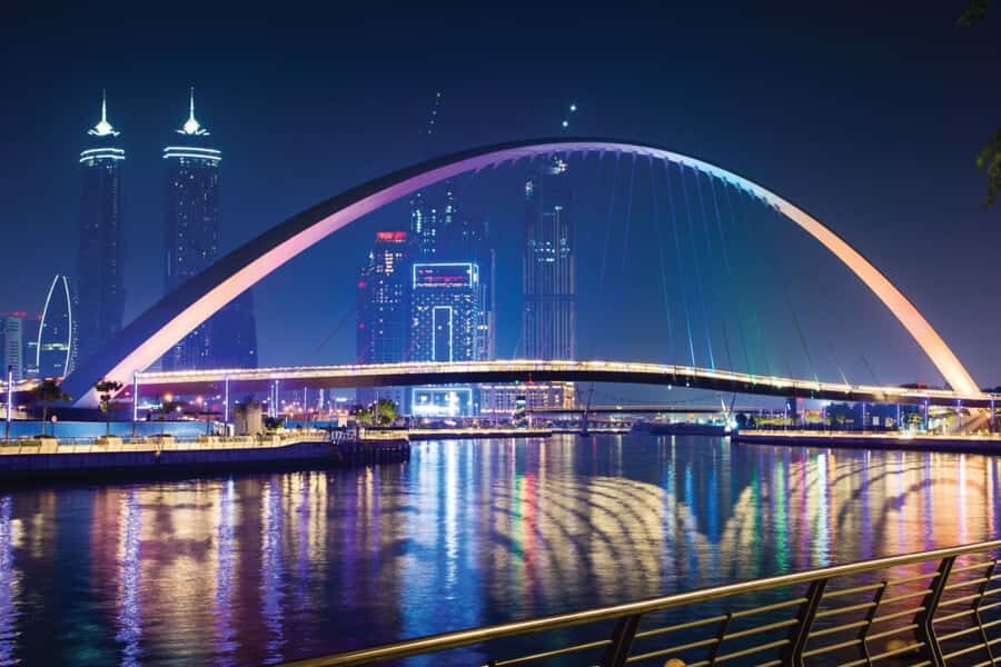 City of Lights: Dubai Night Experience - Dubai Canal at Night: The Best “Water + City” Shots