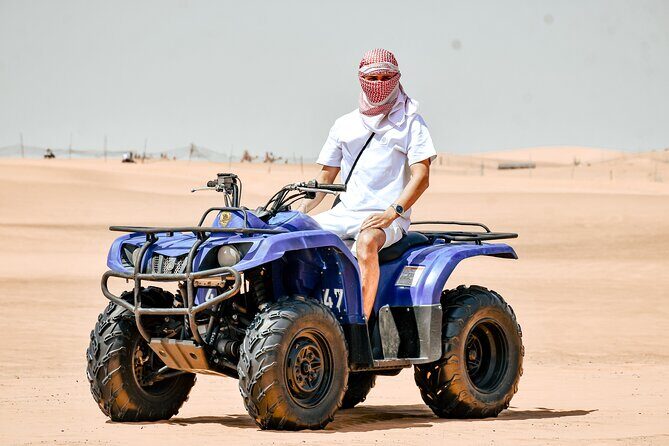 Desert Safari With BBQ Dinner, Quad Bike & Camel Ride from Dubai - The basic idea: action + dinner + show in one evening