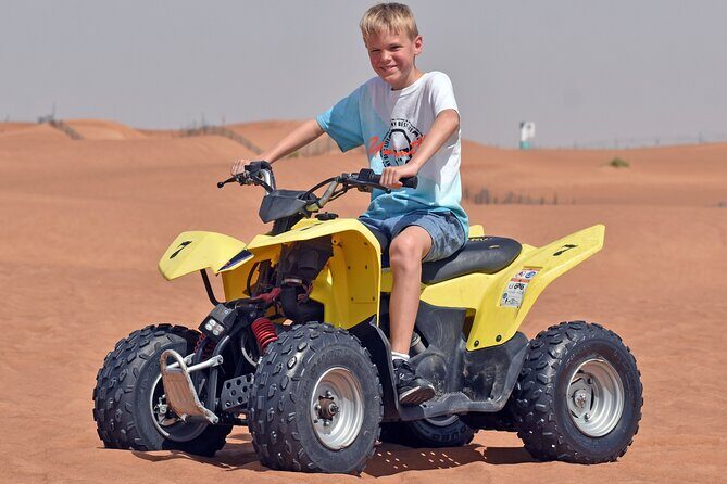 Desert Safari With BBQ Dinner, Quad Bike & Camel Ride from Dubai - BBQ dinner on pillows and carpets: the meal you’ll actually look forward to