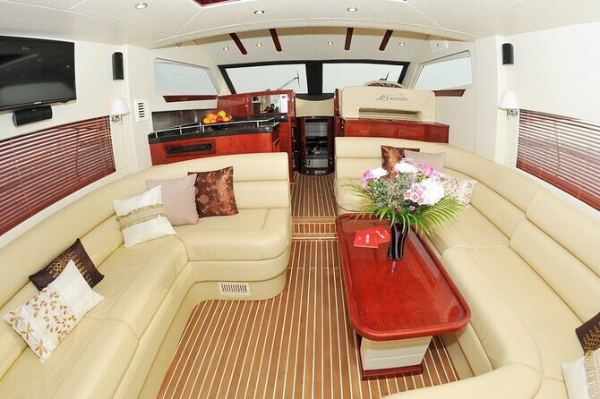 Dubai 3 Hour Private Luxury Yacht Charter with Jet Ski Option - Burj Al Arab from the Coast: Sailboat Design, Real Impact