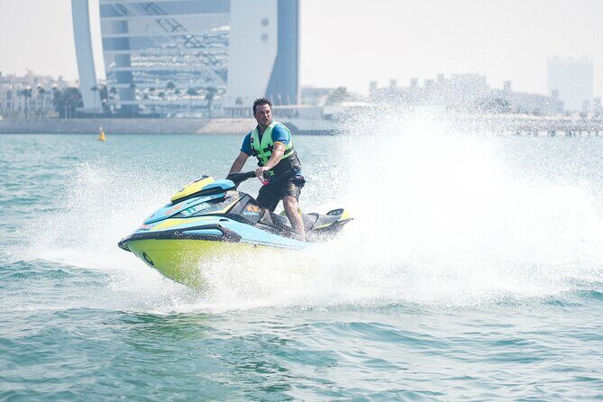 Dubai: 30min Jet Ski: Burj Al Arab w Pics, Videos, free Ice Cream - Best Timing: Clear Skies and Sunset Energy
