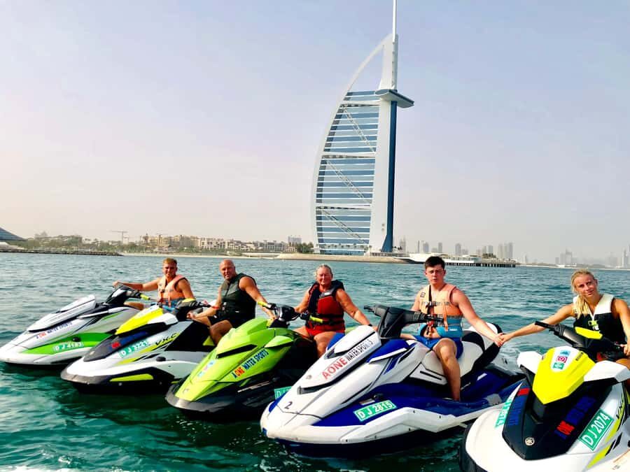 Dubai: 45-Minute Jet Ski Ride - The skyline moments: Burj Al Arab and Burj Khalifa, up close and angled