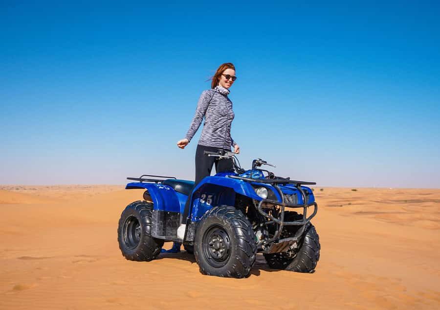 Dubai: Adventure Quad Bike Safari, Camel Ride & Refreshment - Camel ride like Bedouin times: short, repeatable, and not for everyone