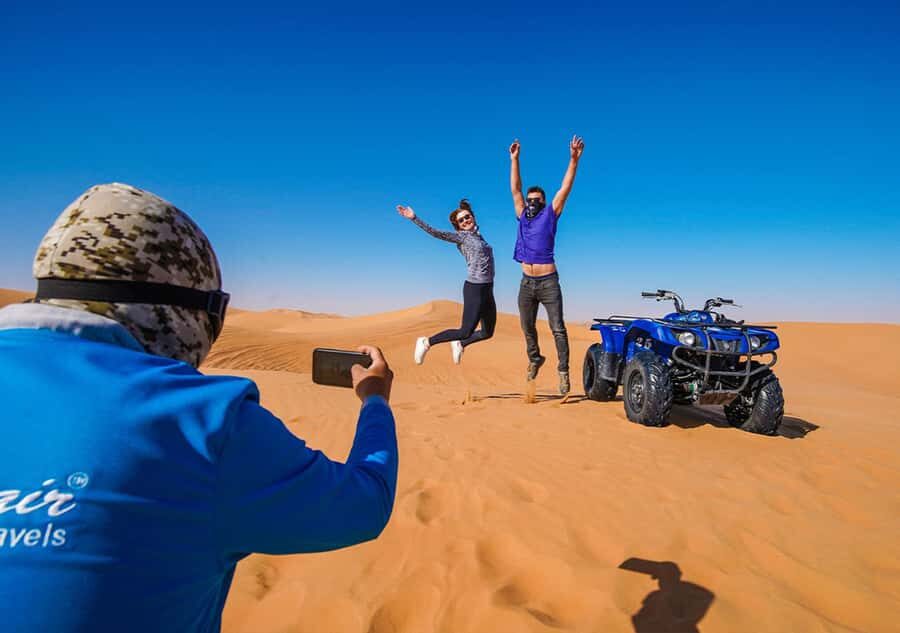Dubai: Adventure Quad Bike Safari, Camel Ride & Refreshment - Optional 4WD dune bashing: the extra jolt if you want it
