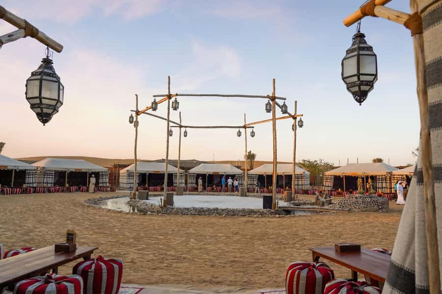 Dubai: Al Khayma Camp Experience with BBQ Dinner - Entertainment after dark: fire show is the main event