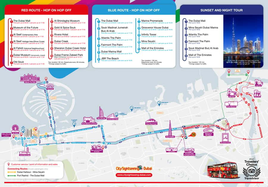 Dubai: City Sightseeing HOHO Bus Tour + Sunset & Night Tour - Audio guide and onboard comfort: useful, but not perfect
