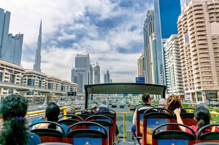 Dubai: City Sightseeing HOHO Bus Tour + Sunset & Night Tour - Red Route (historic side): Old Souk, Creek, and the Dubai Frame