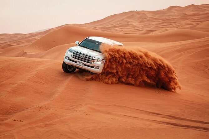 Dubai Desert Safari, Dune Bashing, Camel Ride, Sandboarding & BBQ - Key highlights at a glance