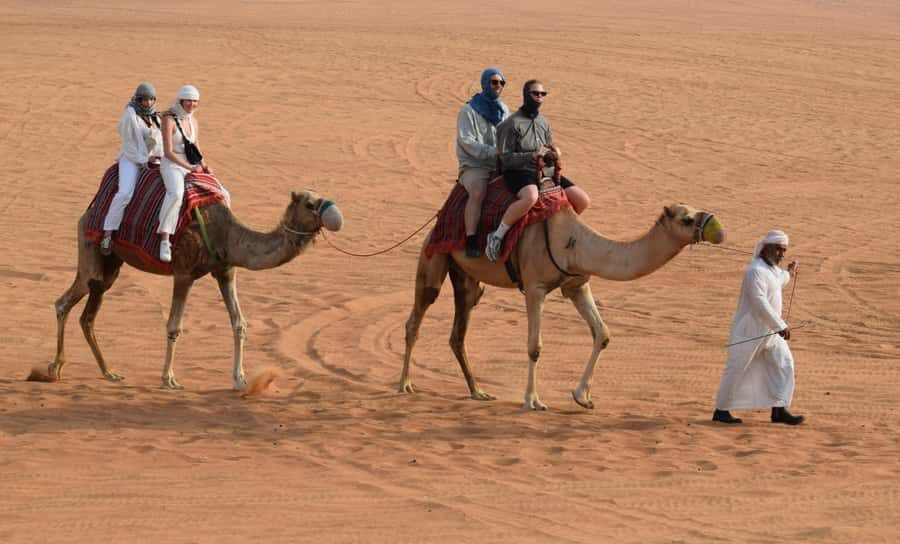 Dubai: Desert Safari, Quad Bike, Camel Ride and Sandboarding - Camel Ride and Sandboarding: Action With a Breather