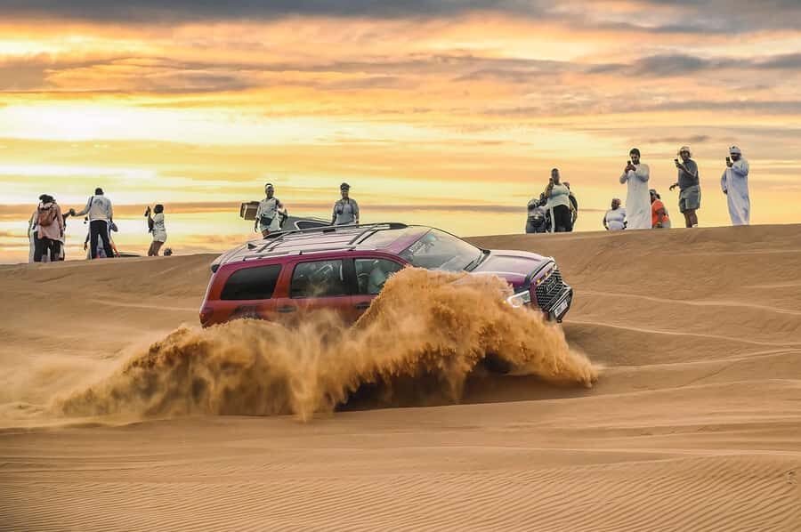 Dubai: Desert Safari with BBQ Dinner & Quad Biking Options - BBQ dinner plus Tanoura, belly dance, and the fire show on the 7-hour route