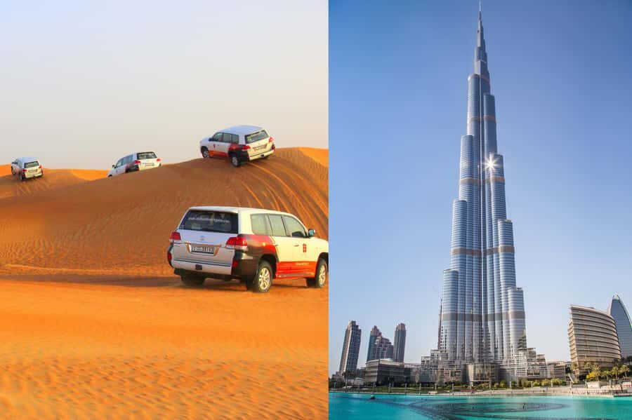 Dubai Desert Safari with Burj Khalifa (Ticket Only) - The Desert Safari Pickup: Air-Conditioned 4x4 to Real Sand