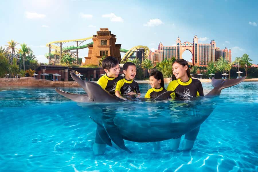 Dubai: Dolphin Encounter & Aquaventure Waterpark Ticket - Dolphin Bay at Atlantis the Palm: what the encounter really is