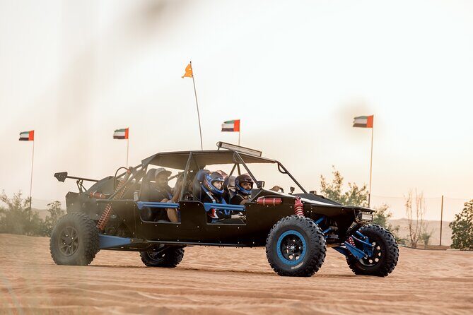 Dubai Dune Buggy Safari Tour in Red Dunes Options - Camp time perks: sandboarding, camel ride, and what changes with BBQ