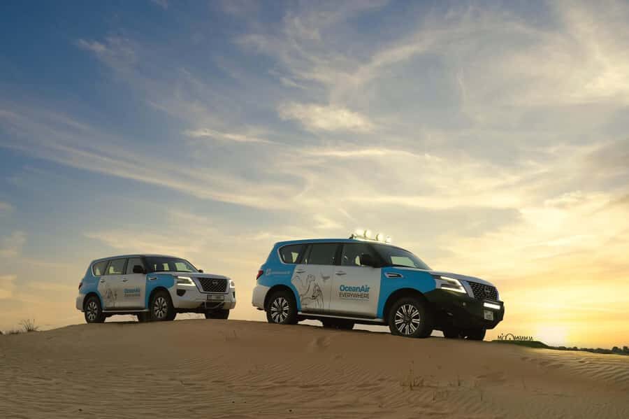 Dubai: Evening Desert Safari with Camel Ride & Stargazing - Walking in the dark: greenery in the desert and the thrill factor