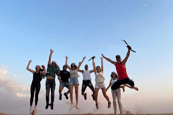 Dubai Evening Desert Safari With Transfers Dune Bashing & Dinner - Shisha lounge and star-gazing: how the evening ends