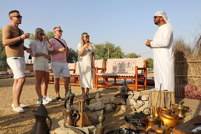 Dubai Evening Heritage Safari by Vintage G Class Al Marmoom Oasis - The Arabic coffee-making session (gahwa) is more than a sip