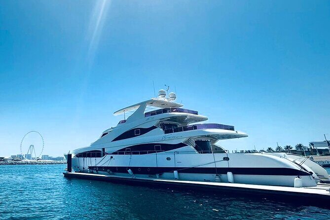 Dubai Harbour Super Yacht Experience with gourmet & Drinks - The DJ, Wi‑Fi, and the live virtual guide: fun with context