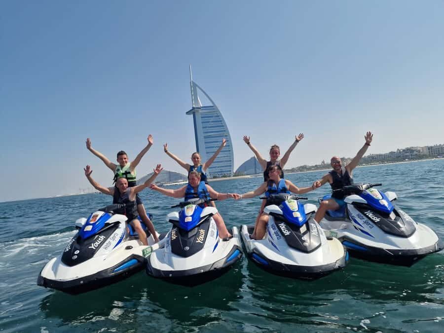 Dubai: Jet Ski Tour of Burj Al Arab with Photos - What Comes With the Ride: Goggles, Water, Vanilla Sorbet, and Media