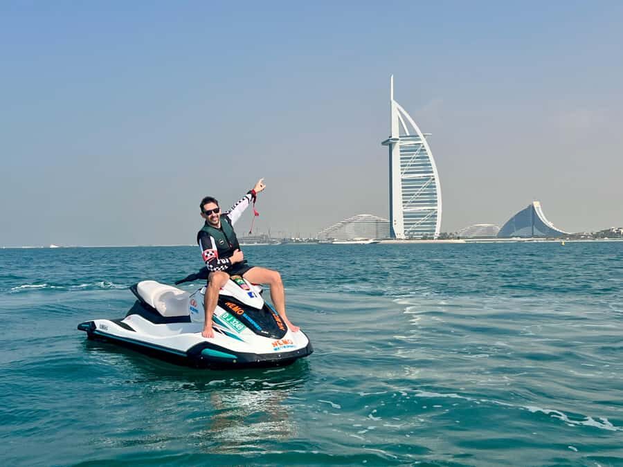 Dubai: Jetski to Burj Arab-Atlantis w Pic, Video & Icecream - From Umm Suqeim Marina to Burj Al Arab: the feel of this jet ski ride
