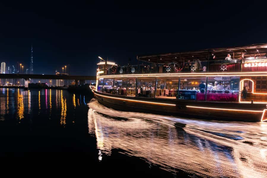 Dubai: Luxury Canal Dinner Cruise with Optional Transfers - Dubai Water Canal by night: the real point of this cruise
