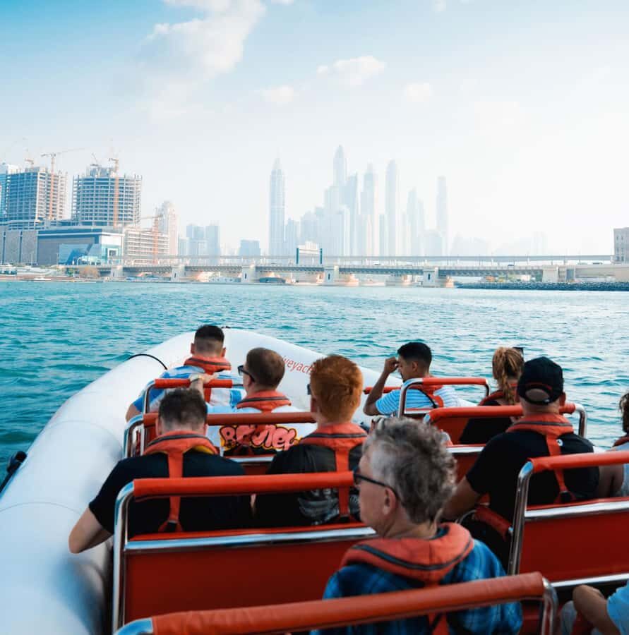 Dubai: Marina, Atlantis, Palm & Burj Al Arab Speedboat Tour - Jumeirah Beach and the Coast Hotels: Seeing the City Without the Traffic