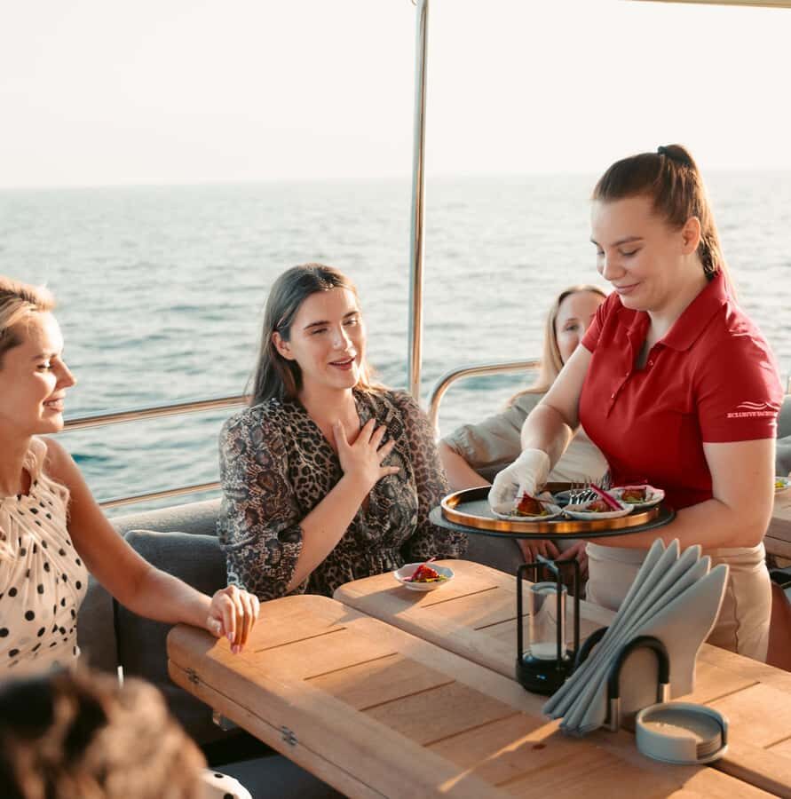 Dubai Marina: Luxury Yacht Tour with Breakfast or BBQ Option - Deck Comfort: Upper Deck Views vs Air-Conditioned Lower Deck