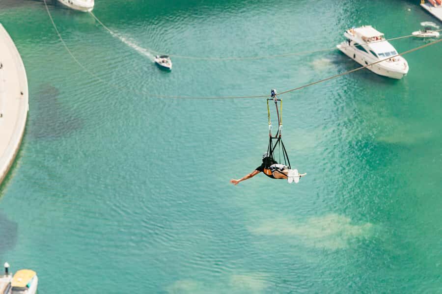 Dubai: Marina Ziplining with Photos, Video and Meal - Dubai Marina From 170 Meters Up: What the Zip Line Actually Feels Like