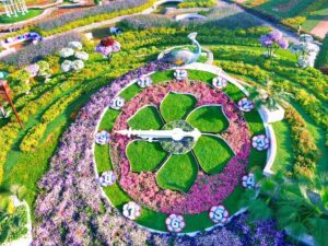 Dubai: Miracle Garden Entry Ticket with Hotel Transfer - How the visit flows: Floating Lady, A380, and Smurfs Village