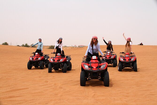 Dubai Morning Desert Safari with Quad Biking & More Activities - Your first big thrill: quad biking/ATV in the fenced desert area