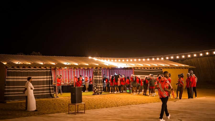 Dubai: Premium Red Dune Safari with Sandboarding & BBQ - Belly dancing, fire show, and Tanoura: the night’s main stage