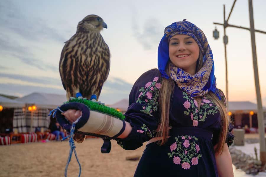 Dubai: Premium Safari, Camel Ride & Al Khayma Camp 3-Buffets - Welcome at Al Khayma Camp: Coffee, Dates, and a Desert Set