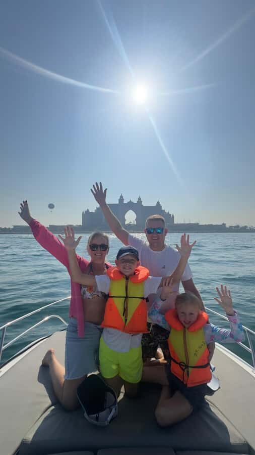 Dubai: Private Sea Escape Cruise - Swim, Tan & Sightsee - Dubai Marina to Dubai Eye and JBR: the best quick win