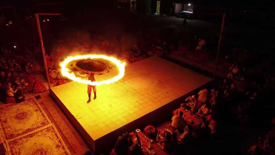 Dubai: Quad & ATV Bike, Red Dune Desert and Safari Adventure - The Desert Camp: BBQ Dinner and the Show Part of the Evening