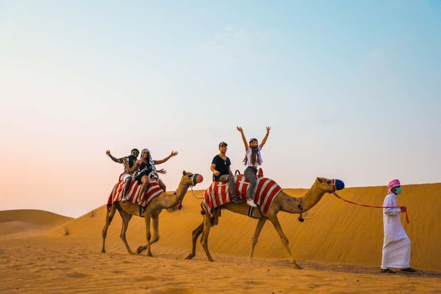 Dubai: Quad Bike Safari, Camels & Al Khayma Camp BBQ Dinner - BBQ buffet dinner plus Mega Fire show (when your slot is evening)