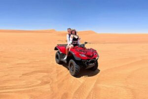 Dubai: Quad Bike Safari, Camels, & Camp with BBQ Dinner - Leaving Dubai: Air-Conditioned Jeep Transfer That Buys You Comfort