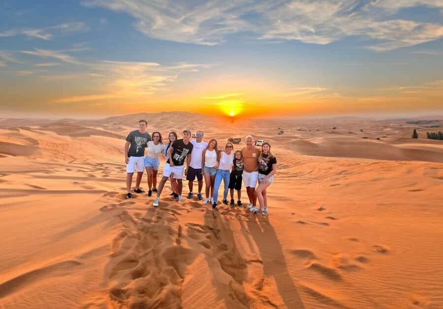 Dubai: Red Dunes Evening Quad Bike, Dune Blast with BBQ - Sandboarding and the sunrise/sunset photo stop