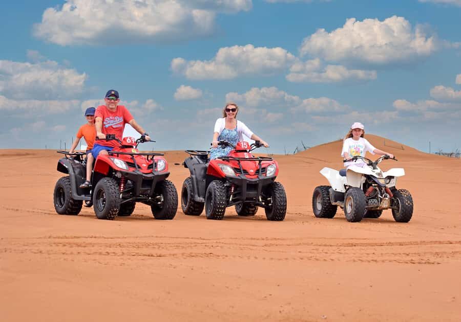 Dubai: Red Dunes Morning Desert Quad, Buggy or 4x4 Ride - Dubai morning safari setup: pickup, timing, and why 4 hours works