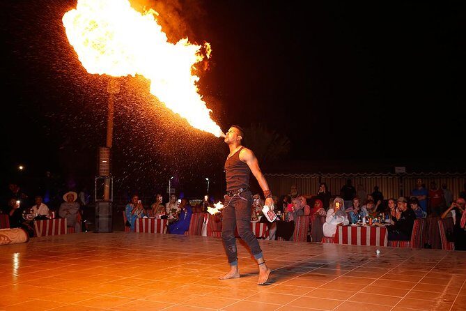 Evening Desert Adventure: Quad Biking, Sandboarding & Camel Ride - Evening Entertainment Under Stars: Tanoura, Belly Dancing, and Fire