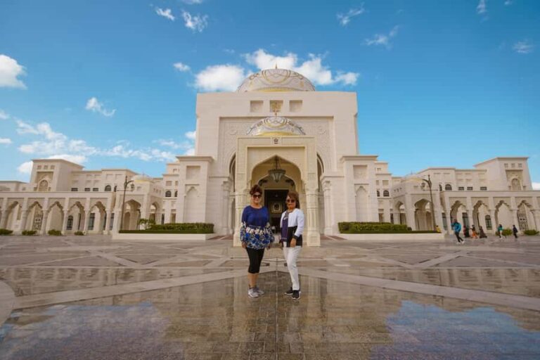 From Dubai: Abu Dhabi Premium Full-Day Sightseeing Tour - Sheikh Zayed Grand Mosque: dress code, Swarovski details, and the best photos
