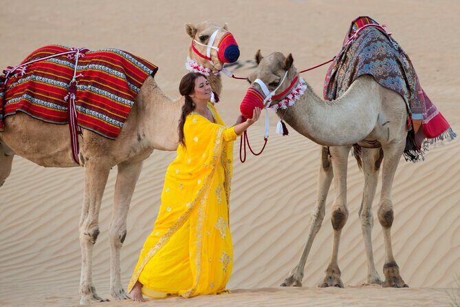 High Red Dunes with Camel Ride, Sandboarding, Falcon Show and VIP BBQ Dinner - Sunset Camp Energy: Falcon Moments, Henna, and Camel Time