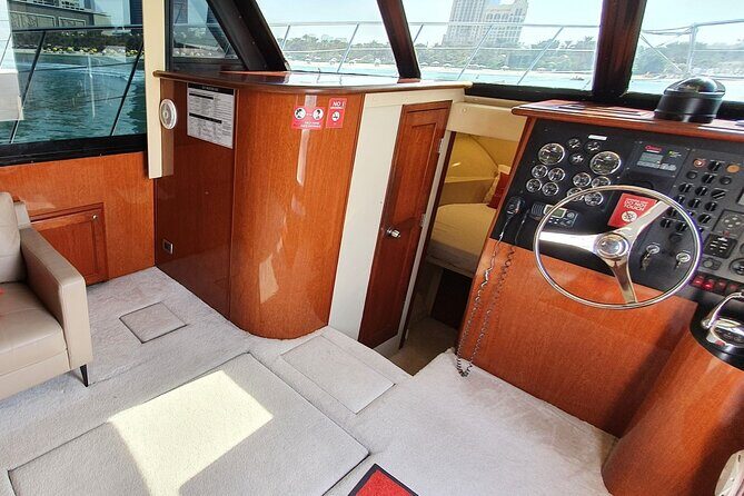 Private Dubai 2 Hours Luxury Yacht Charter with BBQ Option - Stop One: Bluewaters Island, Ain Wheel, JBR, and Caesars Palace