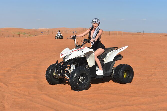 Sunset Desert Safari Quad bike Camel ride Sand Board & BBQ Dinner - The 6.5-hour flow: how the evening is paced